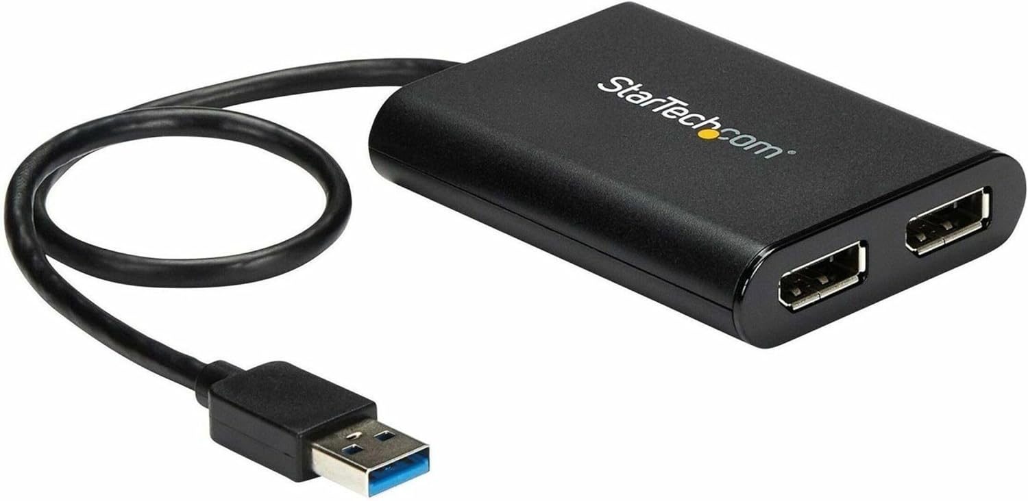 StarTech USB 3.0 to Dual DisplayPort Adapter 4K 60Hz