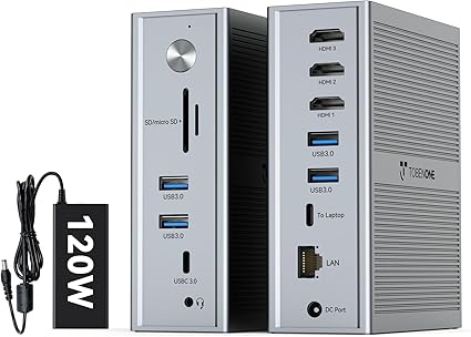 14-in-1 TobenONE USB-C DisplayLink Docking Station