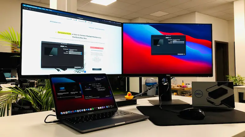Visualisation of dual monitor setup